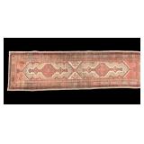 Hand-Knotted Turkish Runner Rug ~10.75