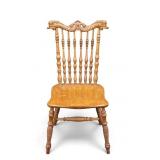 Golden Oak Dolphin Side Chair