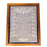Early Large Framed Crochet Doily