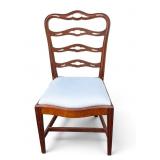 Period Chippendale Ribbon-Back Pa Side Chair