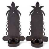 Pair of Punched Tin Wall Sconces