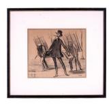 French Print of Satirical Artwork 1855 Newspaper