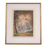 19th C Watercolor signed 