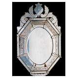 Vintage Venetian Etched Mirror