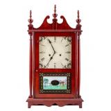 Pillar and Scroll Federal Style Shelf Clock