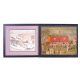 Vintage Amish Art Prints (2)
