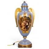French Hand-Painted Porcelain Table Lamp