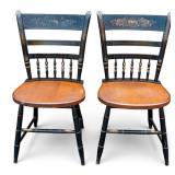 Pair of Hitchcock Stenciled Chairs