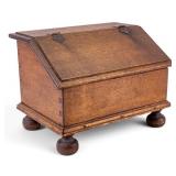 Antique Slant-Front Desktop Wood Box/Bible Chest
