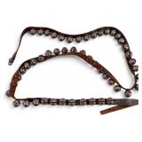 Antique Brass Sleigh Bells on Leather Strap