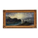 19th C Pastel in Gilt and Gesso Frame, Signed