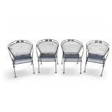 Set of 4 Vintage Iron Patio Chairs