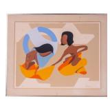 Signed Huibert Sabelis "Lovers I" 1980 Serigraph