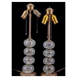 Vintage Glass Sphere Table Lamps