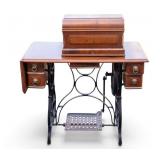 19th C Standard Sewing Machine and Table