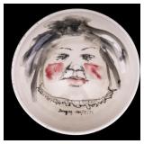 Painted Ceramic Bowl Signed Smugly 1979
