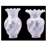 Frosted Glass Globes with Embossed Patterns