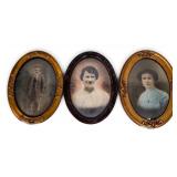 3 Antique Framed Portrait Photographs