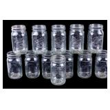 12 Glass Ball Wide Mouth Mason Jars