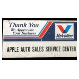 Valvoline Apple Auto Sales Metal Advertising Sign
