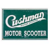 Cushman Motor Scooter Metal Sign