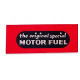 Reverse Painted Motor Fuel Glass Sign