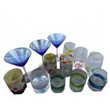 American Studio Art Glass Drinkware Lot