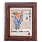 Phillips 66 Framed Advertising Sign