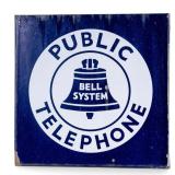 Bell System Public Telephone Enamel Sign