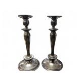 Hartford Silver Co. Quadruple Plated Candlesticks