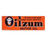 Early Oilzum Motor Oil Enameled Sign