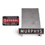 2 Metal Advertising Signs