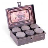 19th C Spice Tin w/ 6 Interior Tins