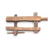 Large Wooden Screw Press w/ Hand-Turned Screw
