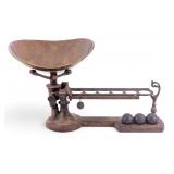 Henry Troemner Cast Iron Scale with 3 Metal Weighs