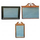 3 Framed Wall Mirrors, Various Styles