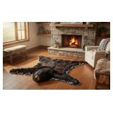 Full-Body Taxidermy Black Bear Rug