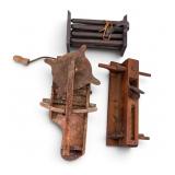 Antique Molding Plane, Hand Spreader & Candle Form