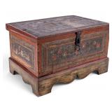 Small Painted Chest with Decorative Panels