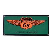 Phillips 66 Aviation Gasoline Metal Sign