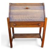 Victorian Oak Slant Front Desk