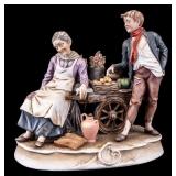 Arnart Porcelain Figural Sculpture Food Cart
