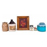 Vintage Country Decor Items w/ Crockery