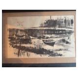 Larry Webster Watercolor Coastal Scene