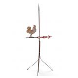 Metal Rooster Weathervane w/ Stand