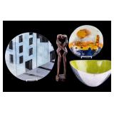 Modernist Decor w/ Glass Charger, Plate