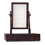 19th C 3-Drawer Shaving Mirror