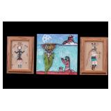 3 Native American Sand Paintings / Art