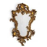 French Lg. Cast Brass/Bronze Rococo Beveled Mirror
