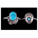 Pair of Turquoise Rings